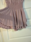 Urban outfitters Romper Women Purple Mauve Rosie Smocked Tiered Ruffle Medium  — photo 2