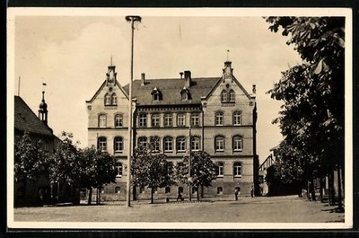 Auma /Thür., Zentralschule, Ansichtskarte 1965 