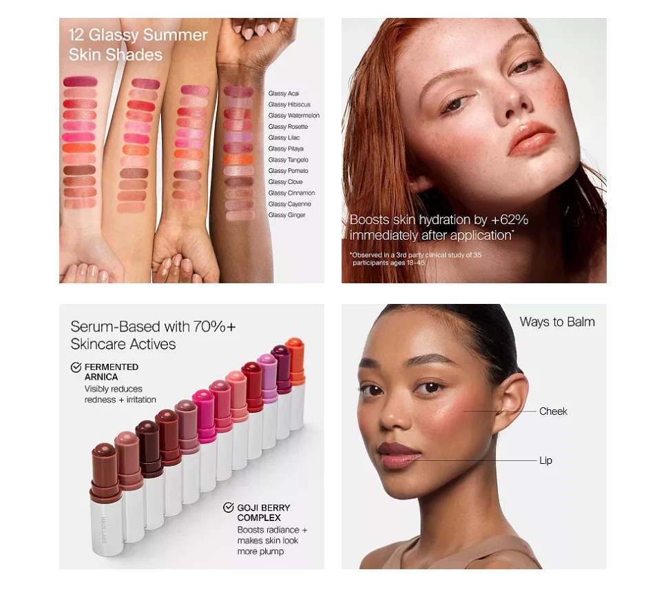 Barra de rubor de labios + mejillas HAUS LABS Color Fuse Longwear - Cayena vítrea Foto 2 de 3