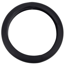 14 Black Leather Texture Silicone Universal Steering Wheel Cover
