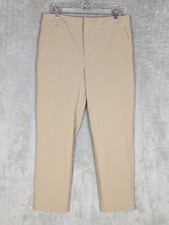 FIGS Pro Skinny Scrub Trousers Womens XL Beige Pockets Nurse Workwear Casual