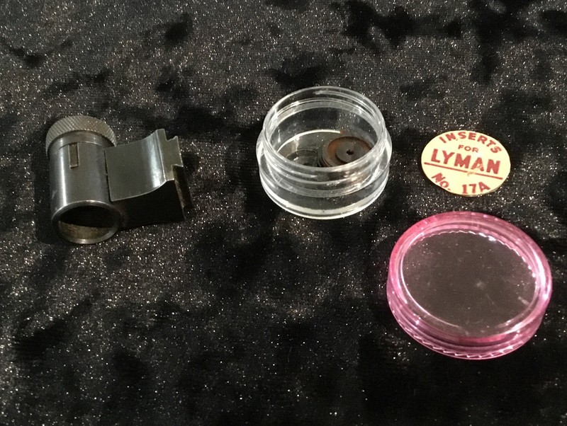 Lyman No. 17A Front Sight W/ Inserts .750 Target Aperture Complete Set