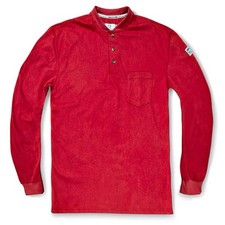 Tyndale Men’s Arc Rated Flame-Resistant Henley Shirt Made in USA Red XL NWT