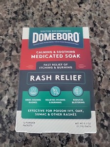 Domeboro Soothing Soak Rash Relief Astringent 12 Powder Packets Exp 2029