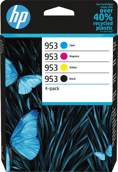 Hp 953 Black Cyan Magenta Yellow Ink Cartridge Combo Pack - 6ZC69AE-image