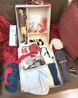 1961 VTG Teal Mattel Ken Barbie Doll Case Lot With Doll, Clothes And Accessories