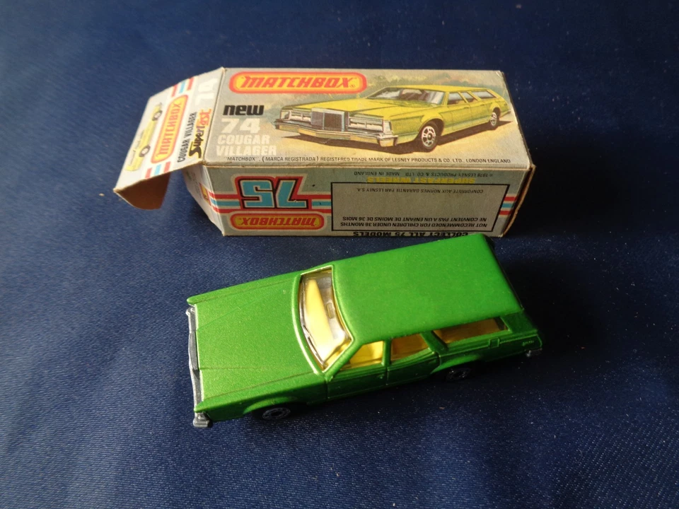MATCHBOX COLLECT ALL 75 MODELS SUPERFAST LESNEY COUGAR VILLAGER NUMERO 74 - Immagine 3 di 4