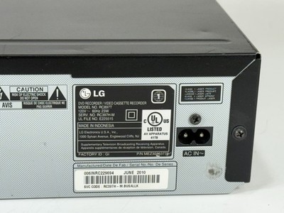 LG RC897T Multi-Format DVD Recorder VCR Combo 1080p Digital Tuner