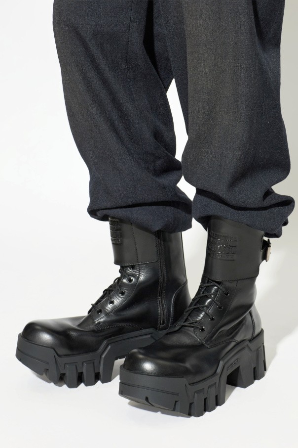 Balenciaga - Men - Platform ankle boots ‘Bulldozer Combat’ - Black thumbnail 2