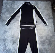 Ladies Size 10 Topshop Sno Ski Thermal Base Underlay Set Top And Leggings Vgc