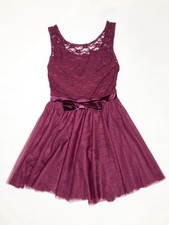 Burgundy Tulle Leotard Dance Costume