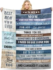 Gifts for Mom, Anniversary Birthday Gifts for Mom, Blanket to Mom from Daughter 