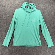 Vineyard Vines Shirt Womens S Green Back Whale Logo Long Sleeve Casual Hoodie