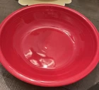 Vtg Fiestaware Red Scarlet Large Footed Serving Salad Bowl 12" Fiesta HLC USA