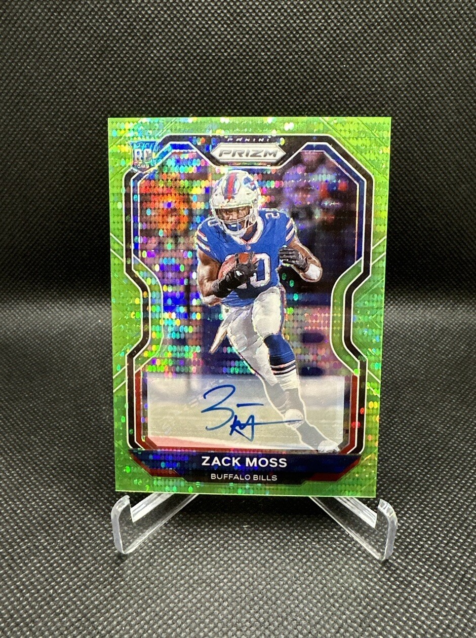 2020 Prizm NEON GREEN PULSAR Zack Moss RC AUTO #311 Colts Bills Utah