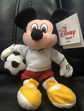 Rare Vintage Euro Mickey Mouse Soccer Player 10" Bean Bag Disney Store UK