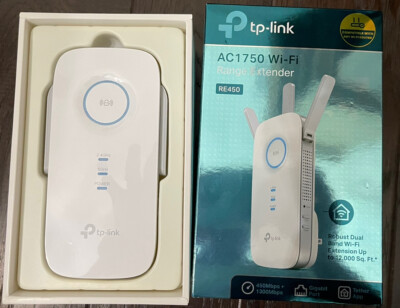 Used TP-LINK RE450 AC1750 WiFi Range Extender Dual Band 1300 450 mbps