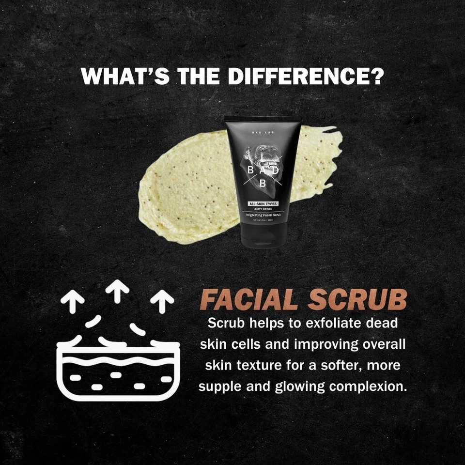Bad Lab Dirty Deeds Invigorating Facial Scrub (100ml) - Image 3 of 3