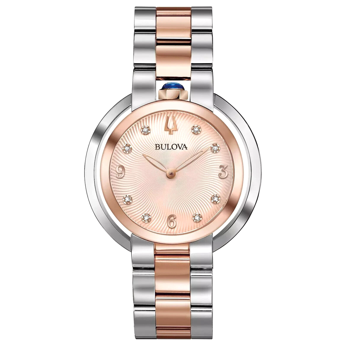 Bulova Rubaiyat Watch Leather Stainless Diamonds Clasp Sapphire Box Bulova Rubaiyat Spring Four Seasons Women main image 2