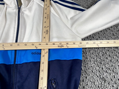 VTG 80s adidas Zip Track Jacket Adult Medium (Large Tag) White