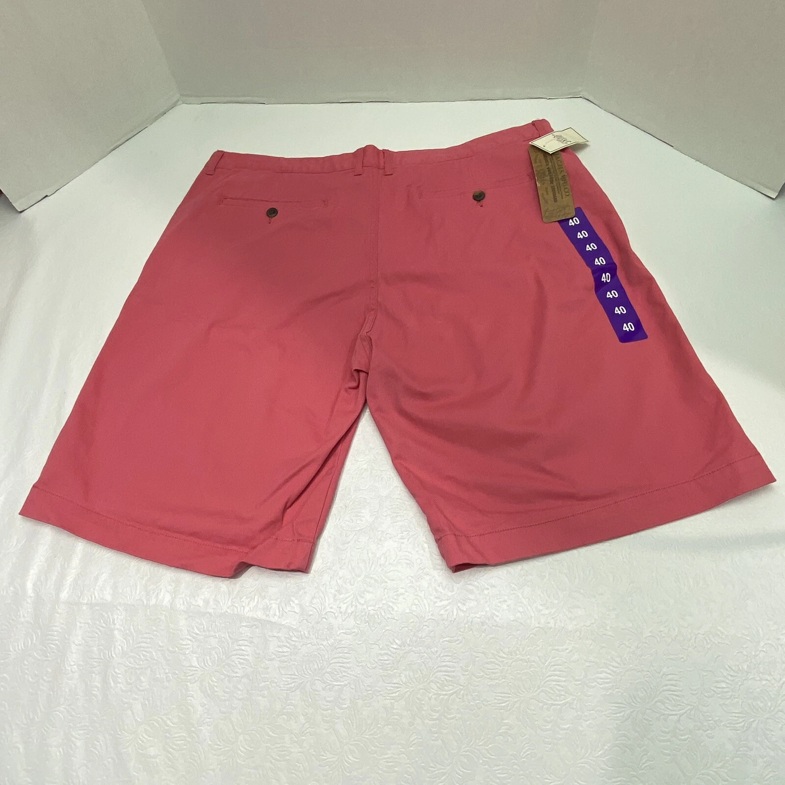 JACHS Men's Salmon Color Chino Shorts Size 40 Cotton Shorts NWT Long Length
