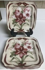 222 Fifth Yuletide Celebration Appetizer Plates UNUSED