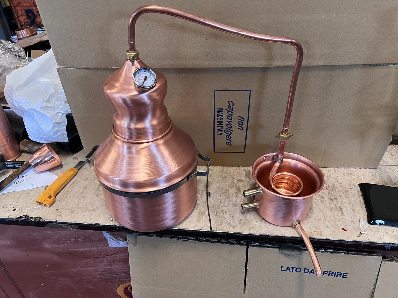 Kit Alambicco Moonshine 3L in Rame: Distilla Brandy e Grappa