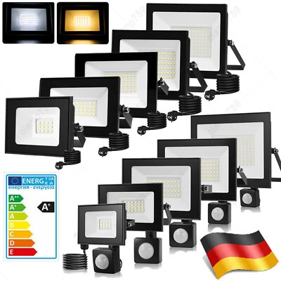 LED Fluter Außen Strahler 10W 20W 30W 50W 100W 200W 300W 500Watt Scheinwerfer DE