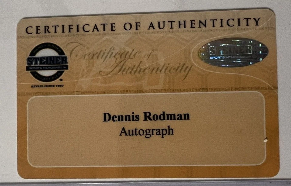 Chicago Bulls Dennis Rodman Autographed 8x10 Photo-Steiner Cert - Image 4 of 4