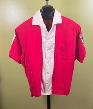 Vintage King Louie Bowling Shirt sz Medium 1960's Red S/S