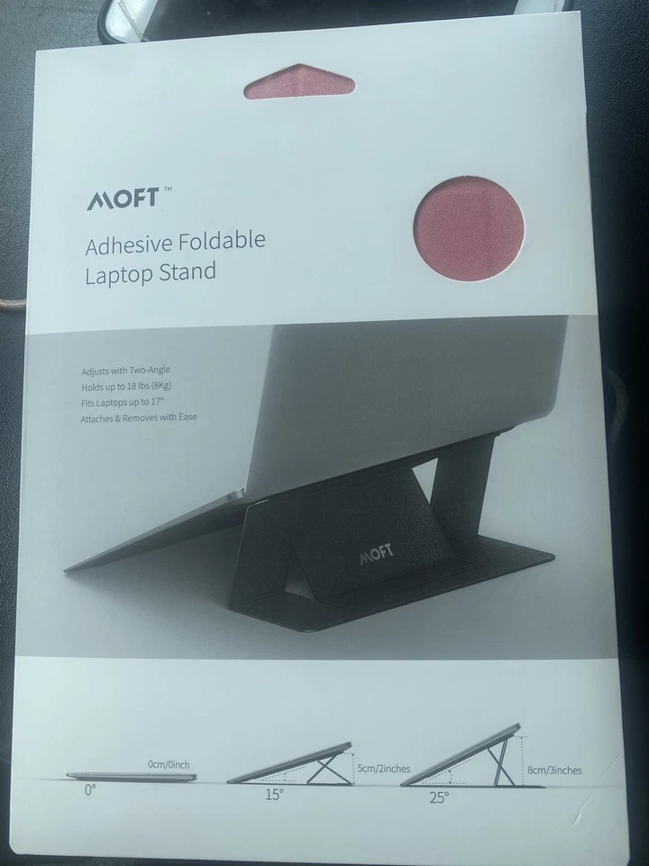 MOFT Lightweight Portable Laptop Adjustable Stand Pink MacBook Universal - Image 4 of 4