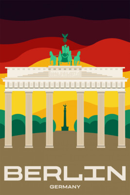 Berlin Germany The Biggest City Travel Vintage Wall Art Home - POSTER 20x30