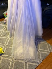 Strapless ballgown wedding dress. Blush and white size 10 