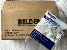 (1 ct) Category 6+ Modular Jack T568 A/B UTP Blue Belden RV6MJKUBL-S1 REVConnect