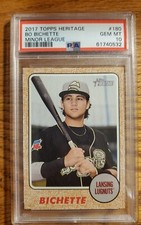2017 Topps Heritage Minors Bo Bichette NO FIRST NAME SSP #180 PSA 10 Rookie 