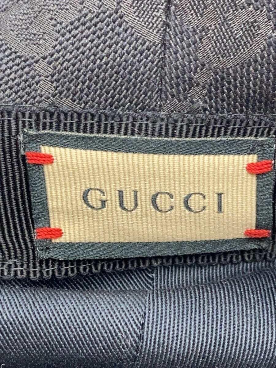 GUCCI Hat GG Canvas Fedora Polyester Black Women's 576587 GUCCI Hat GG Canvas Fedora Polyester Black Women's 576587