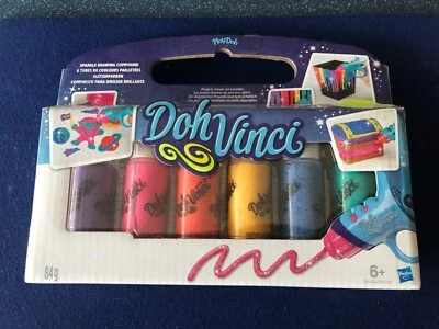 PLAY-DOH 6 x Hasbro Doh Vinci GLITZERFARBEN Nachfüllpack,Malen,Basteln ab 6 Jahre OVP neu