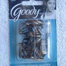 50 Goody Brunette Blonde Ouchless No Metal Elastics Small Mini Shiny Hair Bands