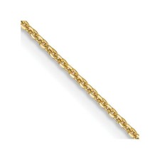 20" 14K Yellow Gold 1.0 mm Diamond-cut Cable Chain Necklace