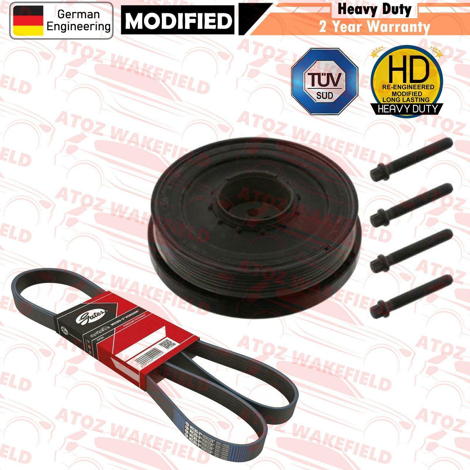 FOR BMW 3 SERIES 320d E91 E92 E93 DIESEL TVD CRANKSHAFT PULLEY BELT