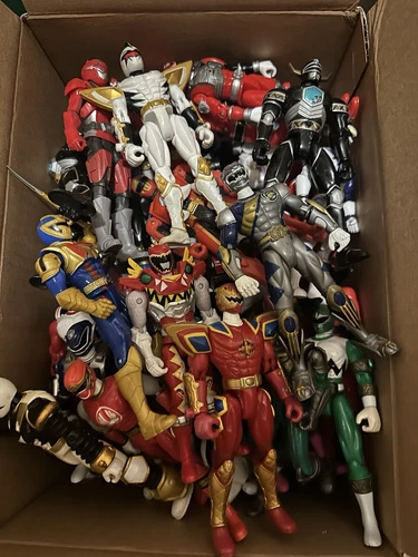Power Rangers Lot of 20 Vintage Retro and Modern Vehicles Accessories Figures