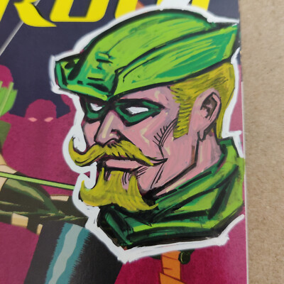 Green Arrow #52 Large Color Remarque Original Artwork by Rodney Ramos  