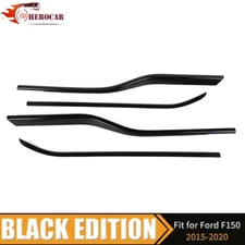 🌟Black Door Window Frame Sill Trim for Ford F150 2015-2020 Molding Weatherstrip