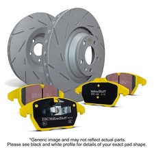 EBC Yellowstuff Brake Pad and USR Rotor Kit Front for Audi Q5 / Q7 / S4 / S5