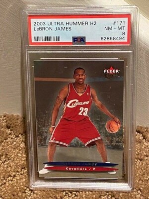 2003 Ultra Lebron James PSA 8 RC Rookie DEAD CENTERED Card NEW CLEAN CASE | eBay