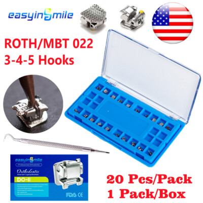 Dental ortodoncia brackets Metal Self-ligating MINI Braces ROTH/MBT.022'' Hook345