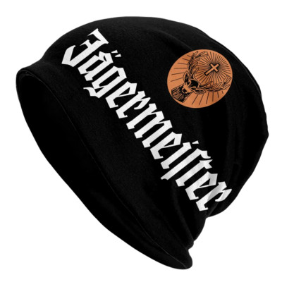 Jägermeister Kappe Mütze Beanie schwarz orange rundes Logo