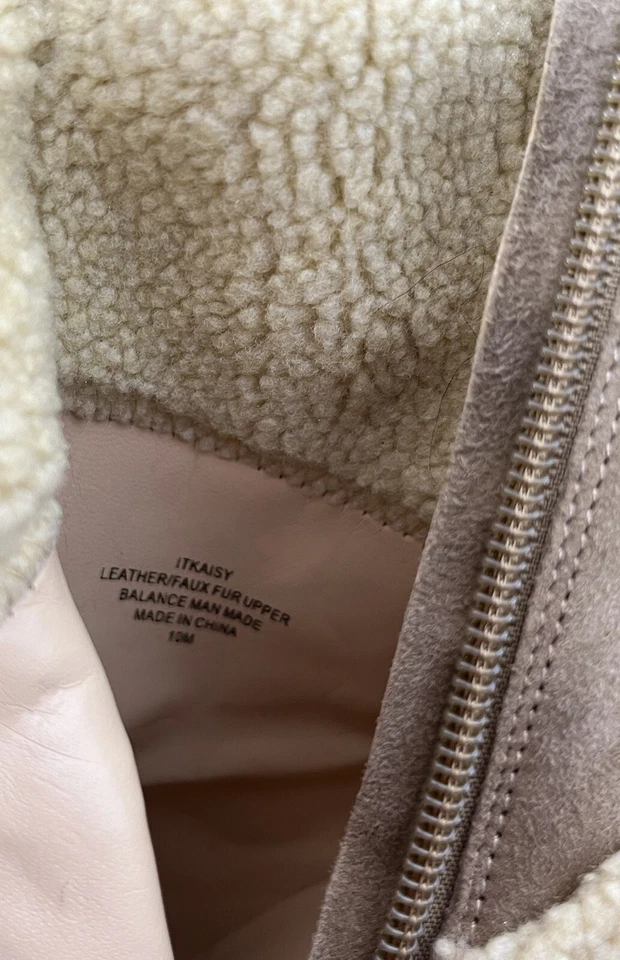 IVANKA TRUMP MARRÓN GAMUZA CUERO BOTÍN TACONES US 10 M (Con Defecto) Foto 4 de 4