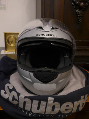 motorrad klapphelm schuberth c3 silber gr58 max 2000km top-zustand