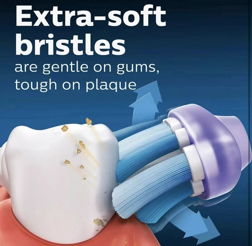 4/8er Philips Sonicare Ersatzbürsten G3 Gum Care Schwarz-Weiß Original HX9054 - Bild 5 von 27
